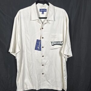 Stadium‎ Club Philadelphia Eagles 100% Silk Camp Shirt NWT Size L NFL Football